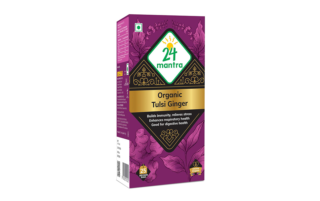 24 Mantra Organic Tulsi Ginger    Box  37.5 grams